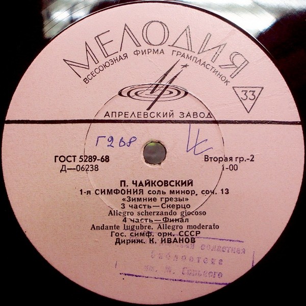 П. ЧАЙКОВСКИЙ (1840–1893): Симфония № 1 соль минор, соч. 13 (К. Иванов)
