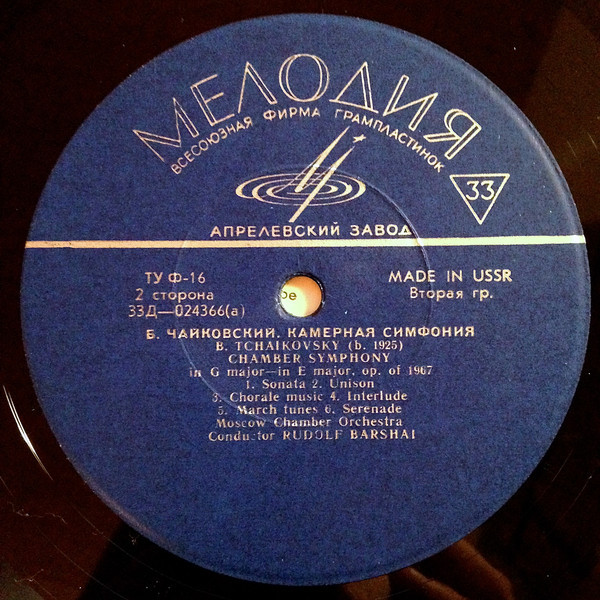 М. ВАЙНБЕРГ (р. 1919) / Б. ЧАЙКОВСКИЙ (р. 1925)