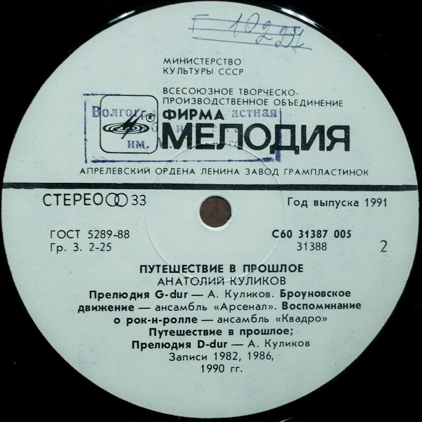 Анатолий КУЛИКОВ (бас-гитара «Fender»): «Путешествие в прошлое»