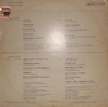 Песни Александры Пахмутовой