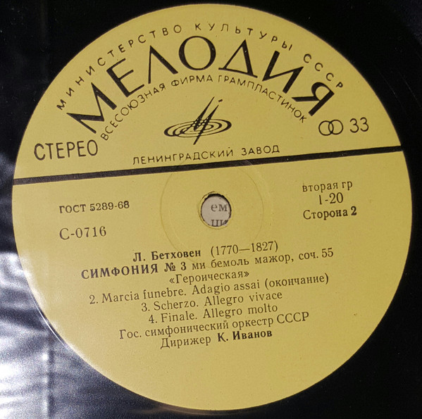 Л. БЕТХОВЕН Симфония № 3 (ГСО СССР, К. Иванов)