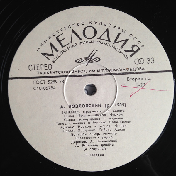 А. КОЗЛОВСКИЙ - Тановар (фрагменты из балета)