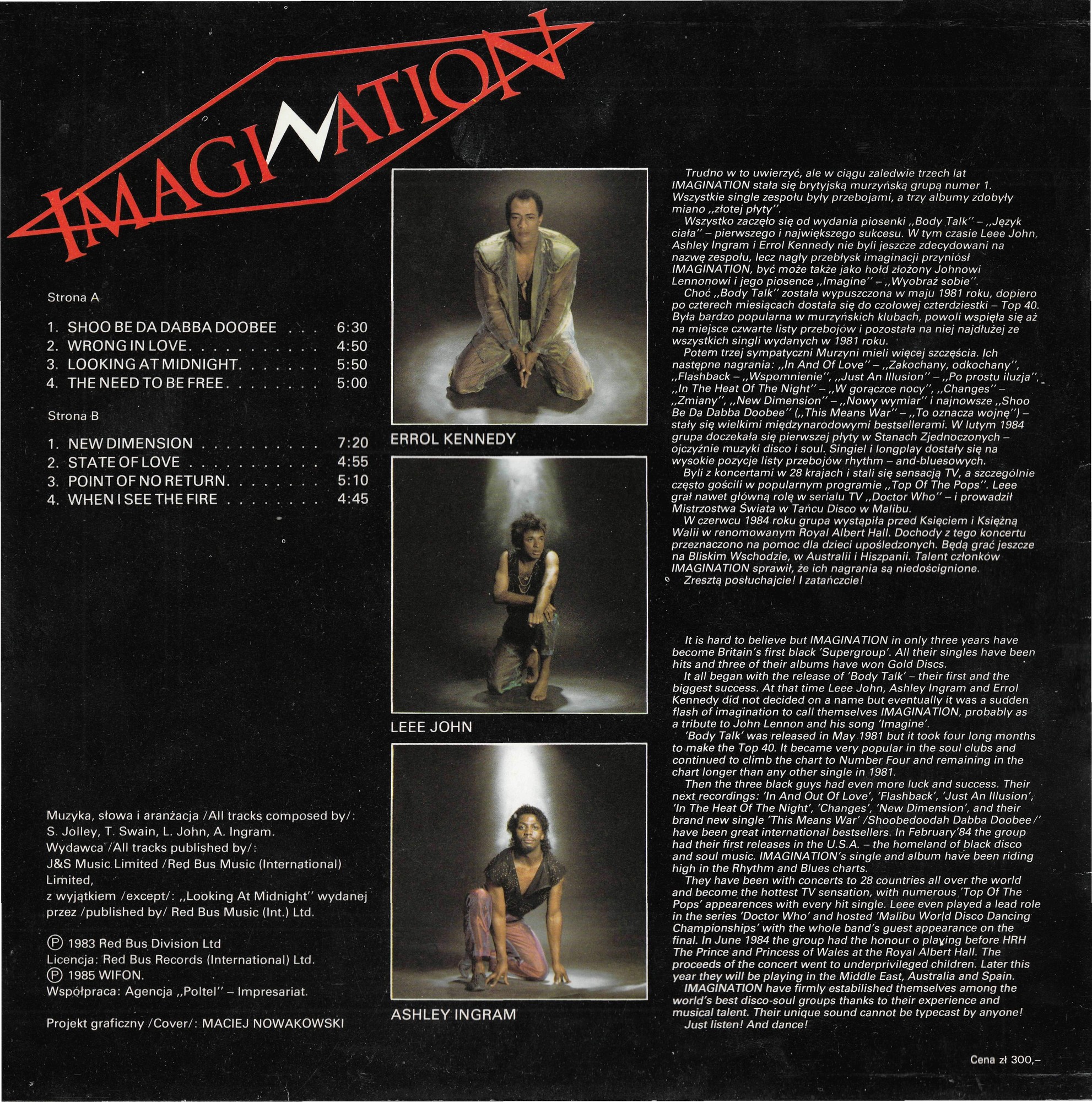 Imagination ‎– Imagination [по заказу польской фирмы WIFON, LP 072]