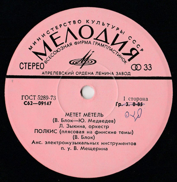 ПЕСНИ И ТАНЦЕВАЛЬНАЯ МУЗЫКА Владимира БЛОКА (1932)