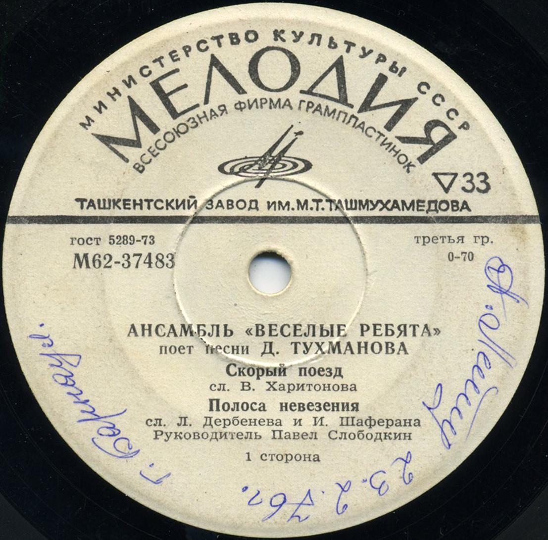 Ансамбль "Веселые ребята" поет песни Давида Тухманова