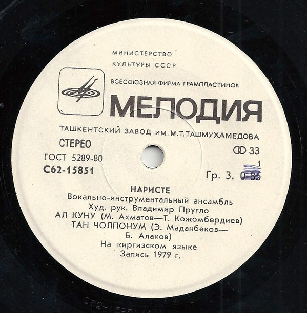 ВИА «НАРИСТЕ», худ. рук. Владимир Пругло.