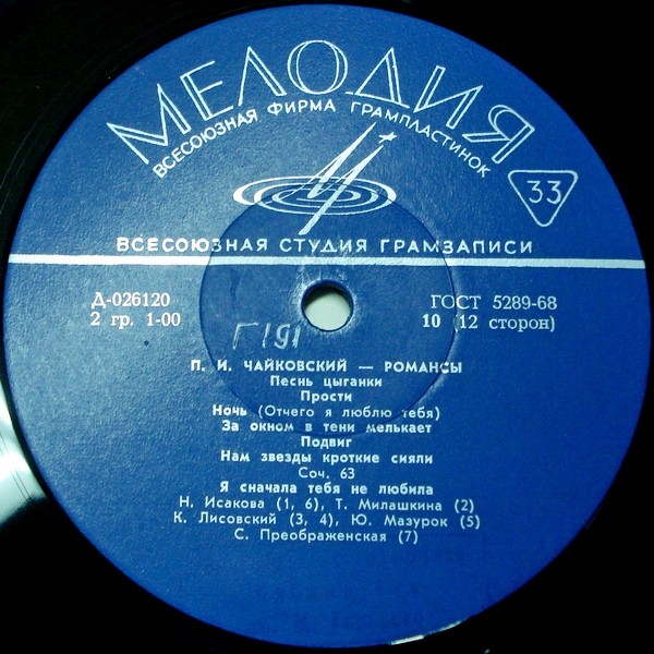 П. ЧАЙКОВСКИЙ (1840–1893): Полное собрание романсов (5/6)