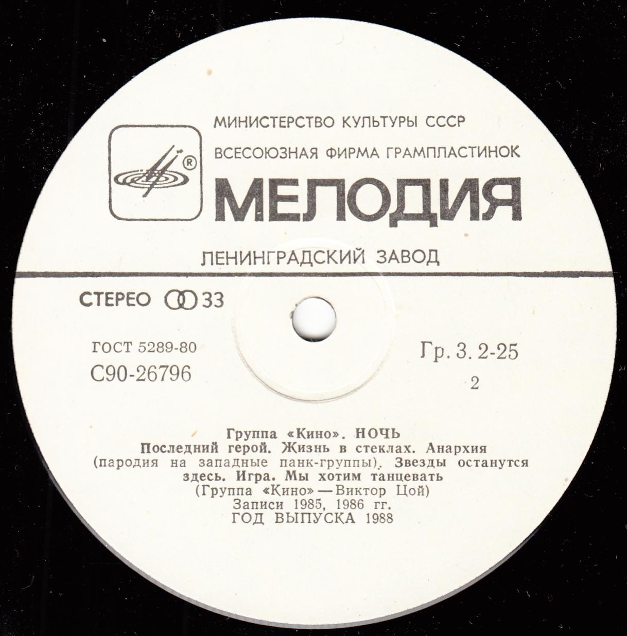 Группа "Кино" — Ночь