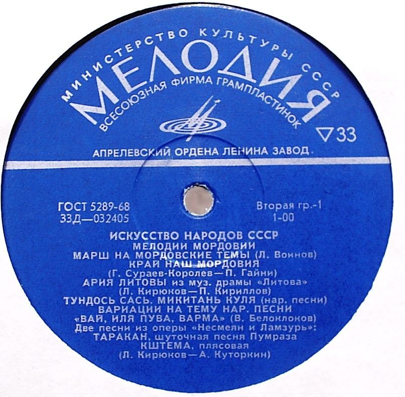 Искусство народов СССР. МЕЛОДИИ МОРДОВИИ