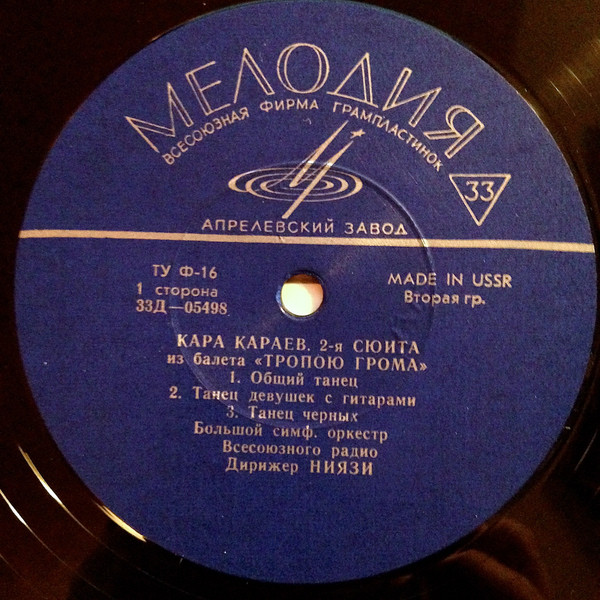 К. КАРАЕВ (1918–1982): Сюита № 2 из балета «Тропою грома» (БСО, Ниязи)
