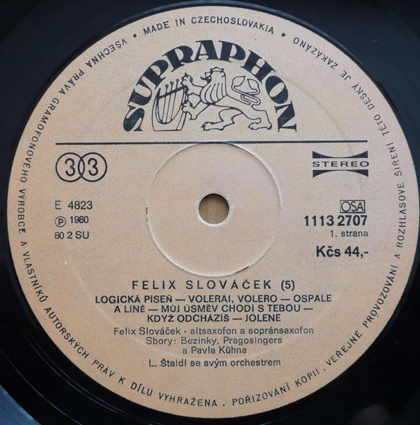 Felix Slovacek - 5 [по заказу чешской фирмы SUPRAPHON 1113 2707]