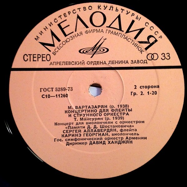 Государственный симфонический оркестр Армении, дирижер Д. ХАНДЖЯН