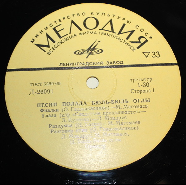 Песни Полада Бюль-Бюль-оглы