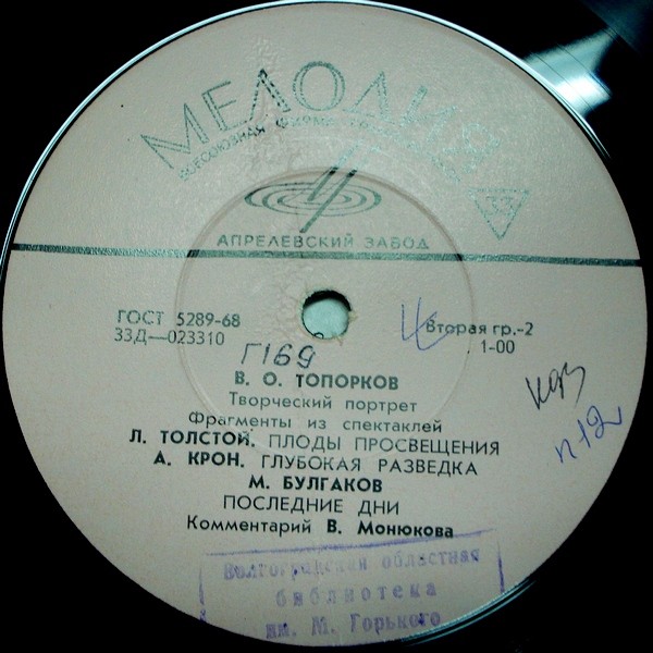 Василий ТОПОРКОВ: Творческий портрет (фрагменты из спектаклей)