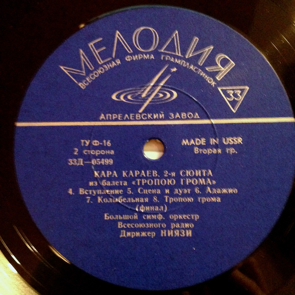 К. КАРАЕВ (1918–1982): Сюита № 2 из балета «Тропою грома» (БСО, Ниязи)