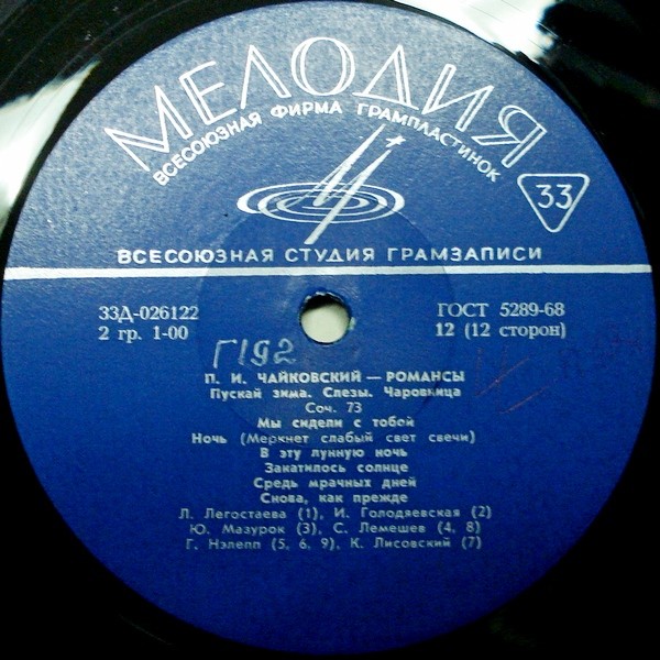 П. ЧАЙКОВСКИЙ (1840–1893): Полное собрание романсов (6/6)