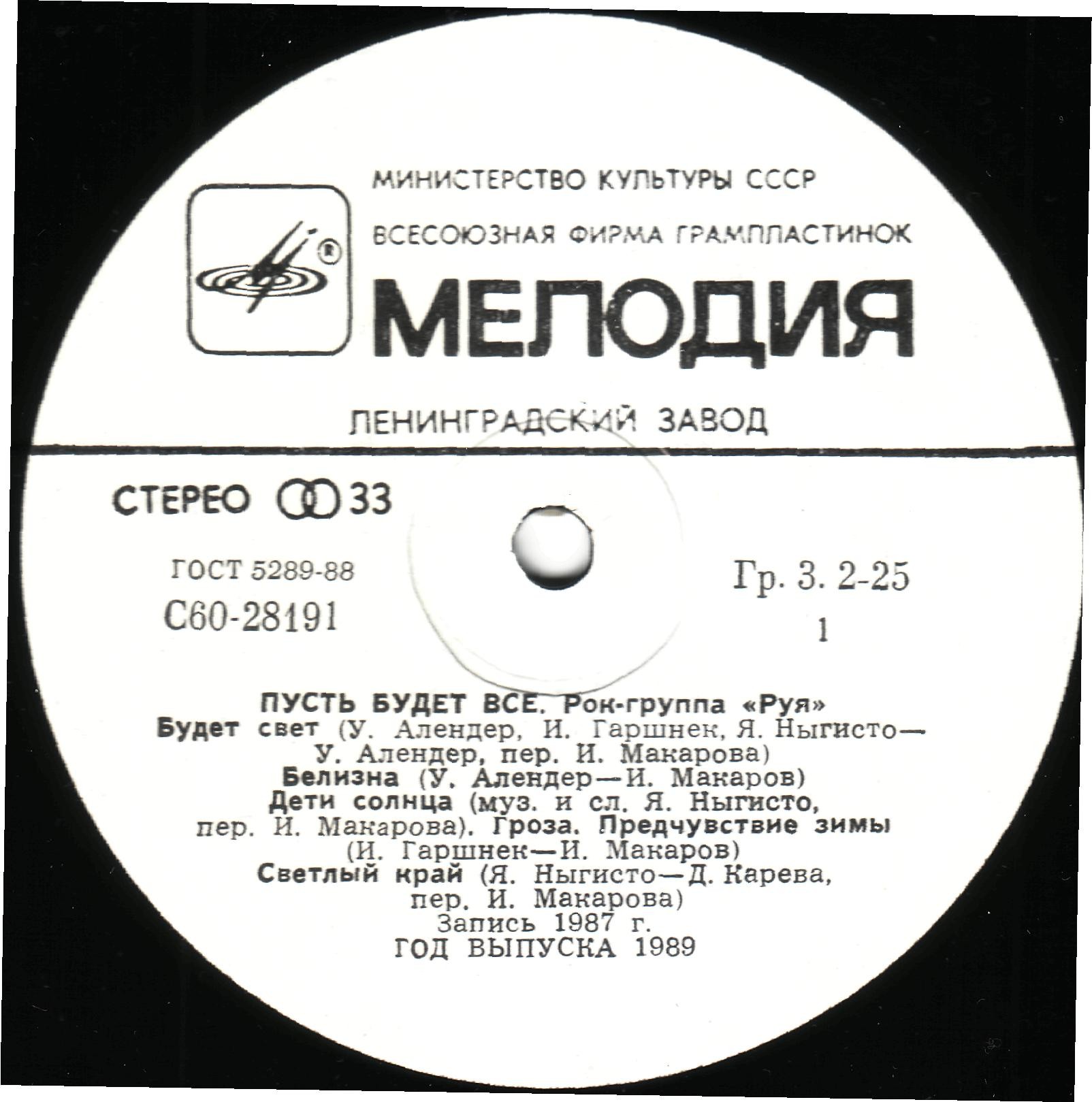 Рок-ансамбль "РУЯ" - Пусть будет всё