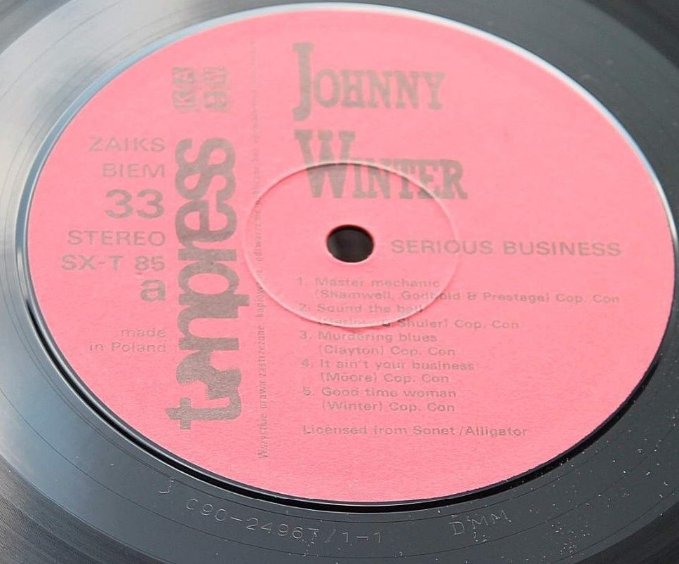 Johnny Winter - "Serious business" [по заказу польской фирмы TONPRESS]