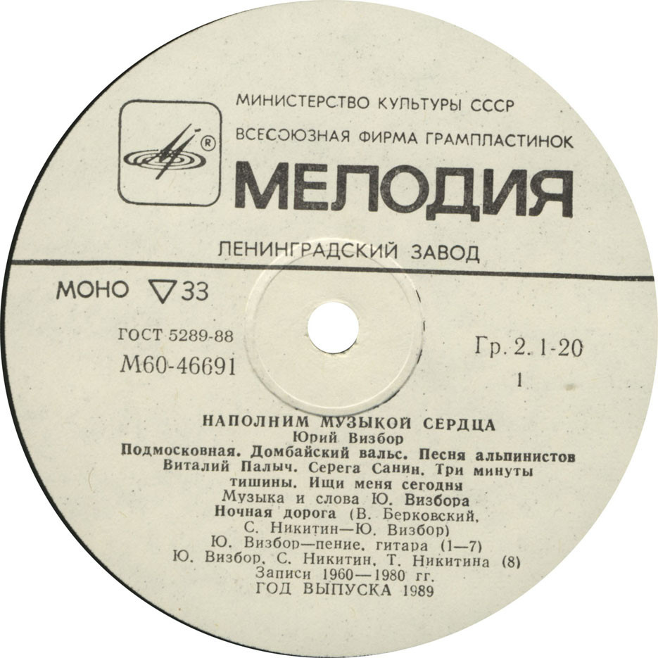 Юрий Визбор. «Наполним музыкой сердца»