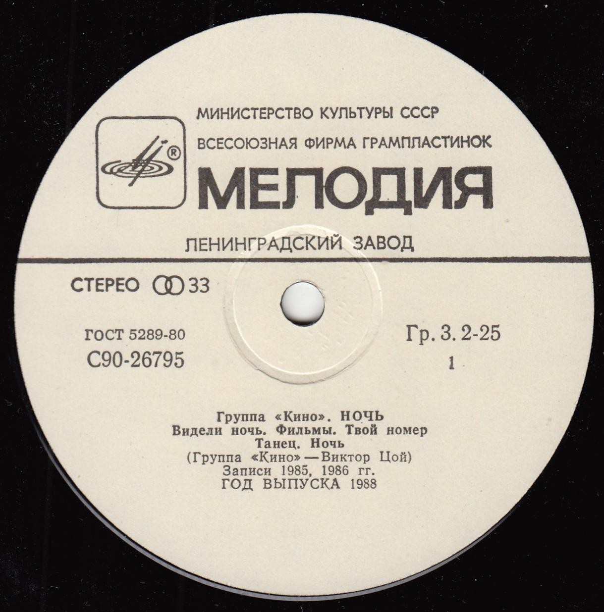 Группа "Кино" — Ночь