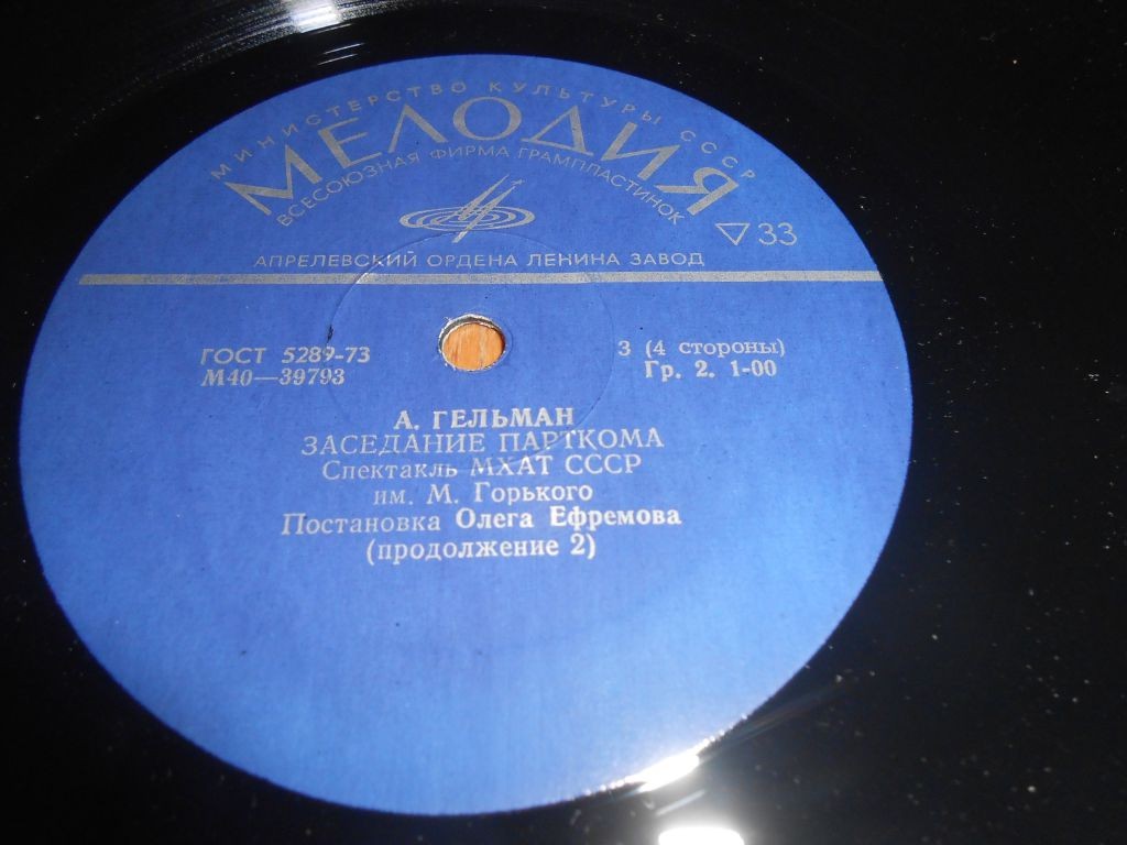 A. ГЕЛЬМАН. Заседание парткома