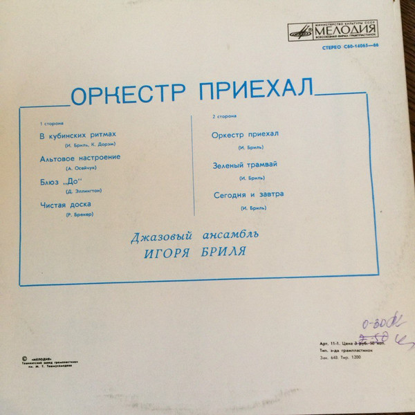 ДЖАЗОВЫЙ АНСАМБЛЬ Игоря БРИЛЯ. "Оркестр приехал"