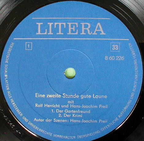 Rolf Herricht & Hans-Joachim Preil ‎– Eine 2. Stunde Gute Laune [по заказу немецкой фирмы LITERA, 8 60 226]