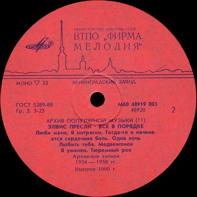 Архив популярной музыки №11. Элвис Пресли. Всё в порядке