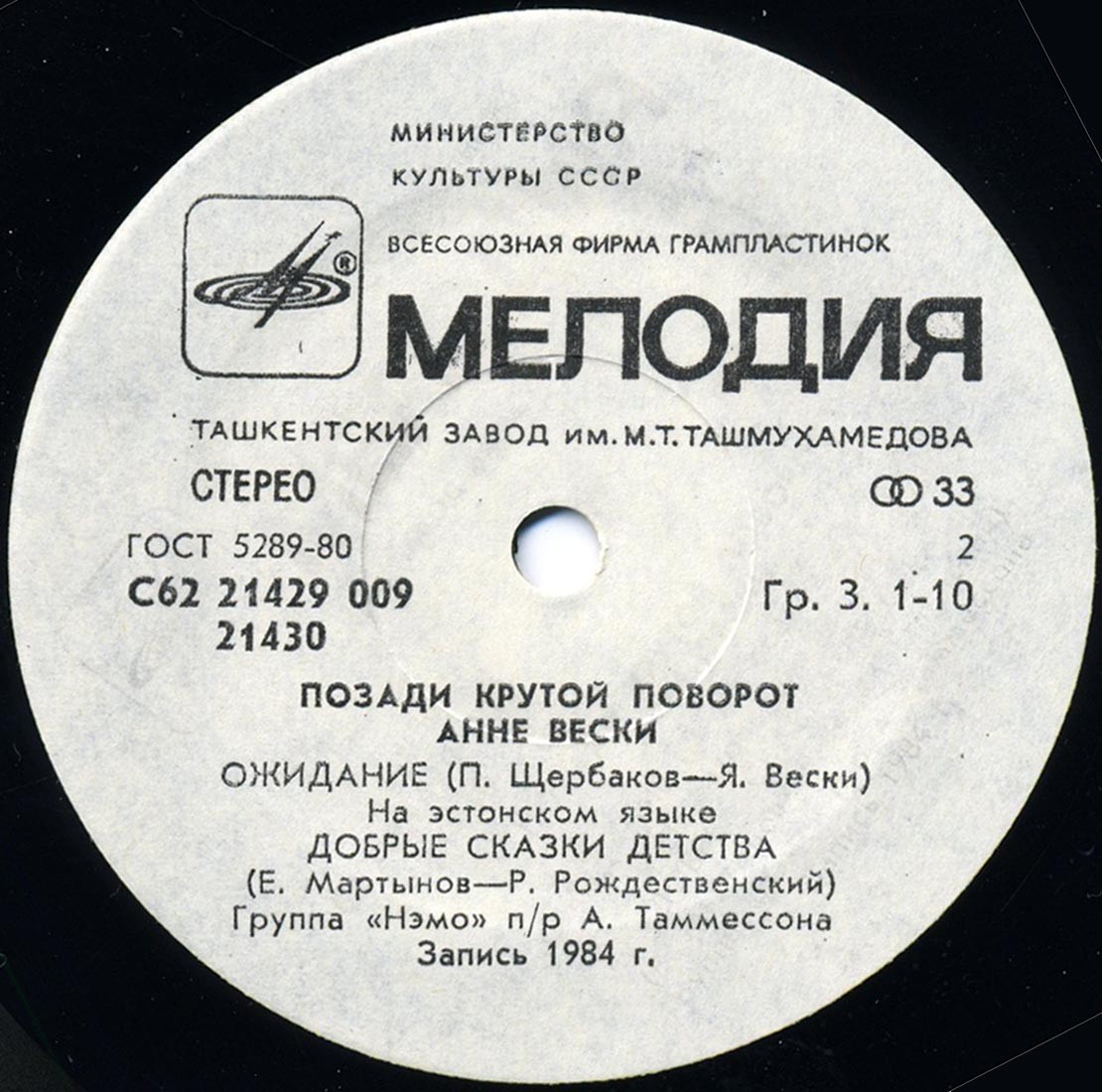 Анне ВЕСКИ. «Позади крутой поворот»