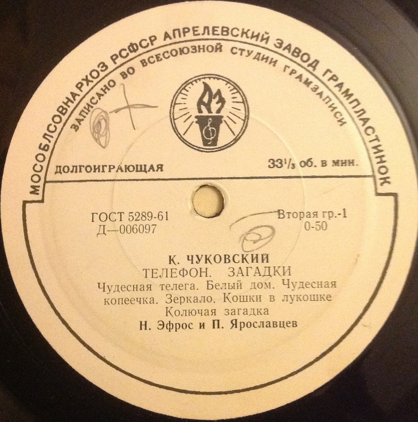 Сказки К. Чуковского читают Н. Эфрос и П. Ярославцев