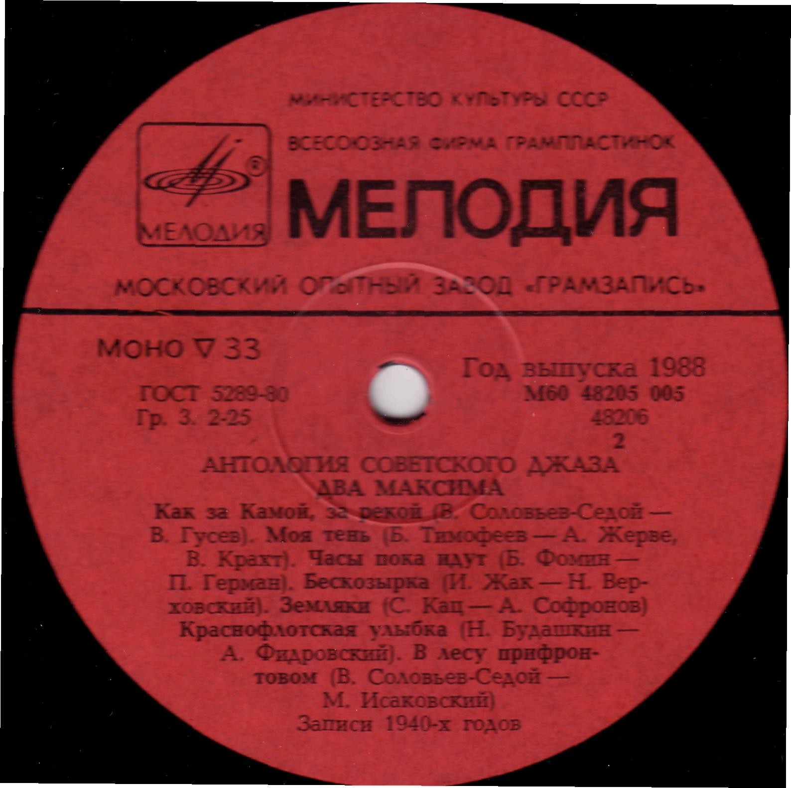 Антология советского джаза. "Два Максима"