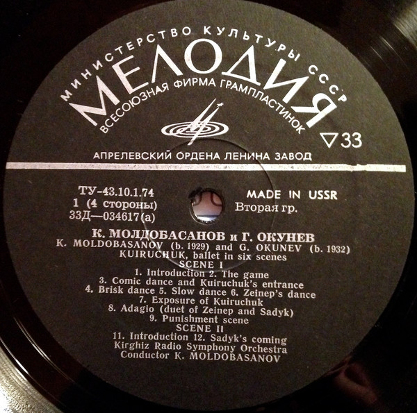 К. Молдобасанов и Г. Окунев: Балет «Куйручук» (К.Молдобасанов)