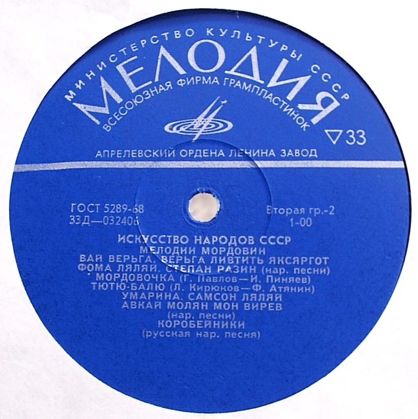 Искусство народов СССР. МЕЛОДИИ МОРДОВИИ