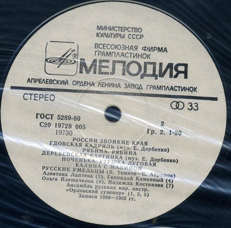 РОССИИ ЗВОНКИЕ КРАЯ.