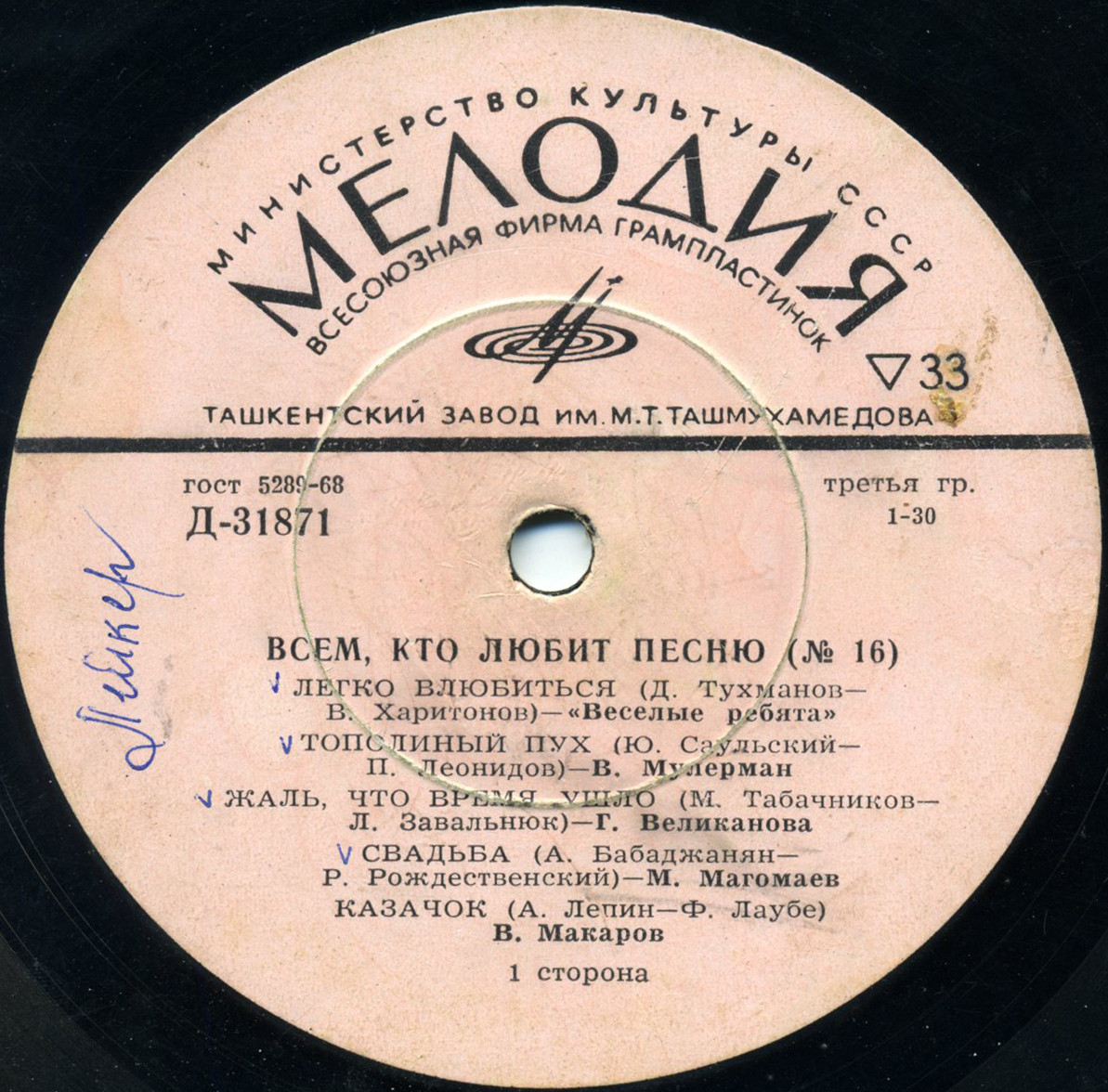 Всем, кто любит песню (№ 16)