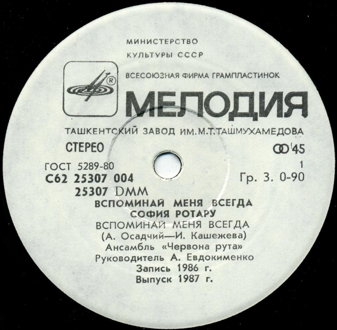 София Ротару.  Вспоминай меня всегда