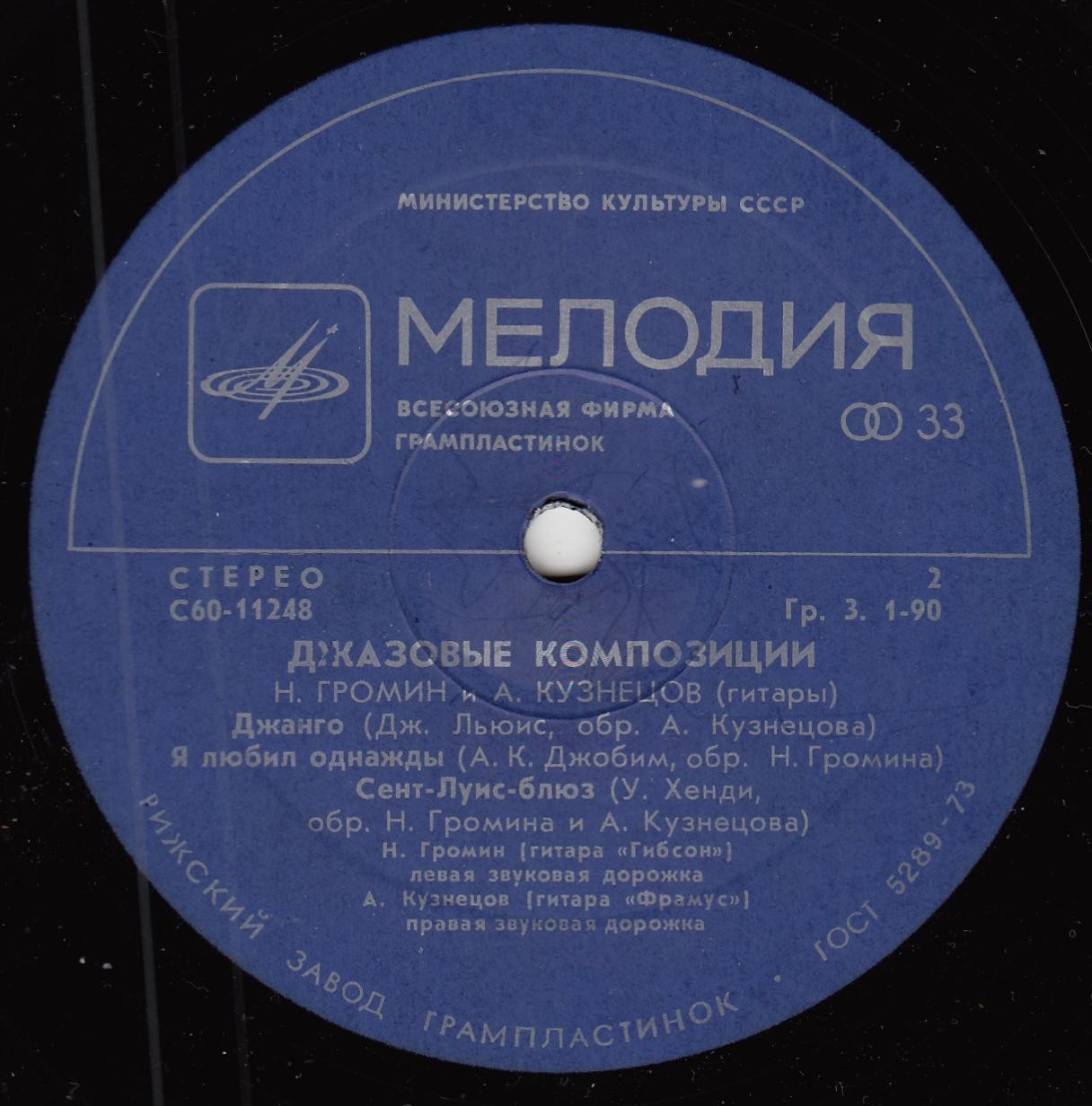 «ДЖАНГО» (джазовые композиции). Н. ГРОМИН И А. КУЗНЕЦОВ (гитары)