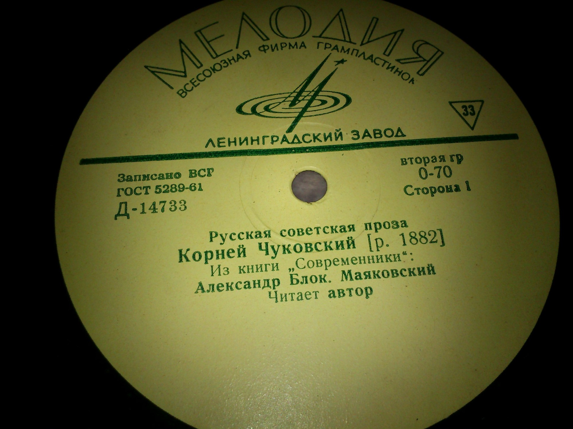 К. И. ЧУКОВСКИЙ (1882-1969) Из книги "Современники" (читает автор) ["Русская советская проза"]