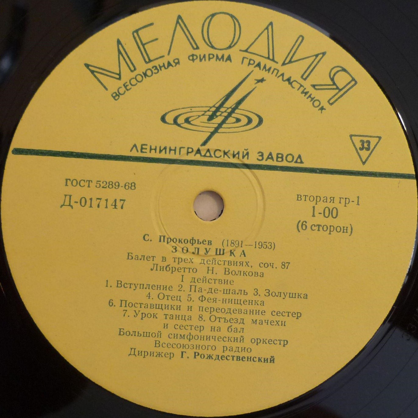 С. ПРОКОФЬЕВ. Балет «Золушка»