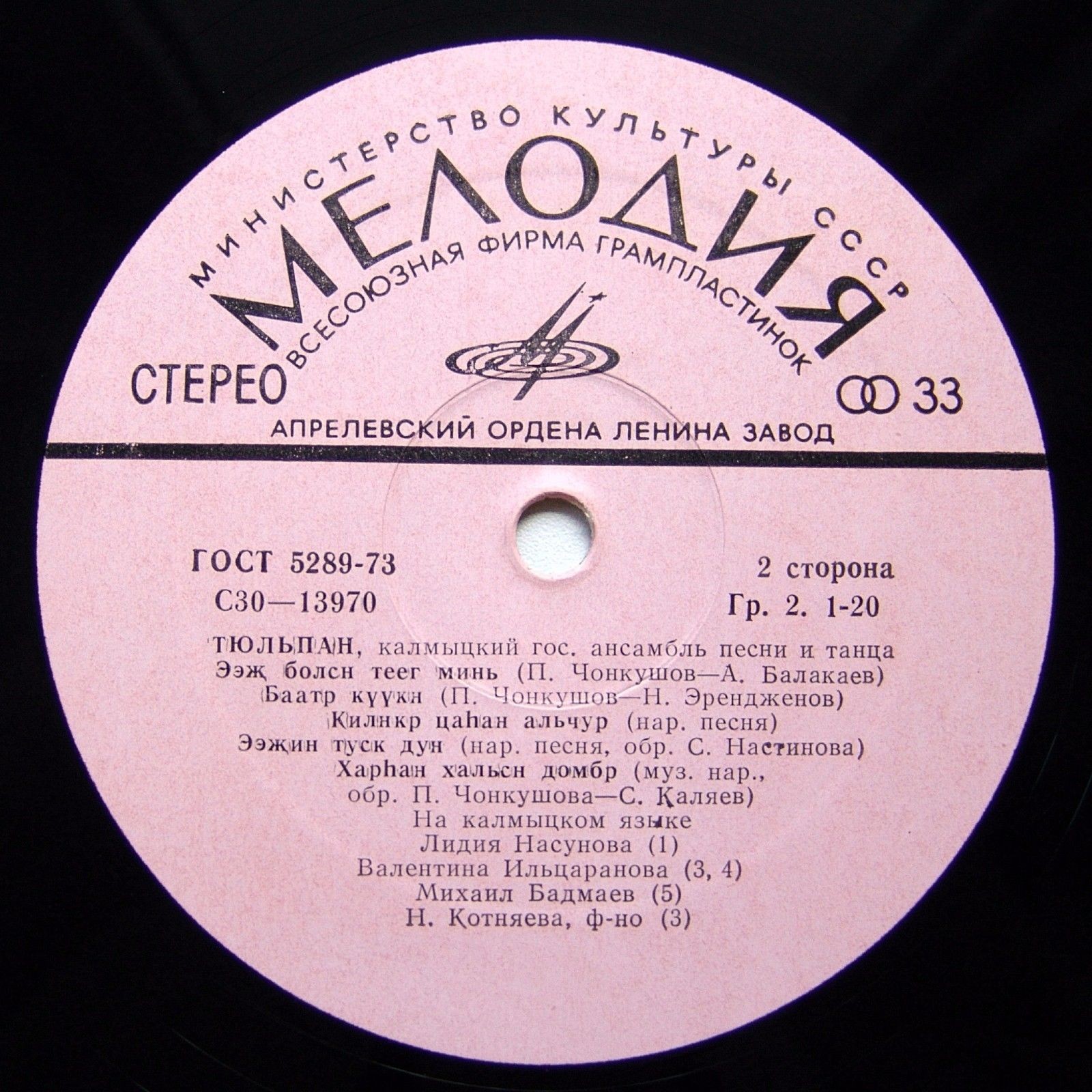 КАЛМЫЦКИЙ ГОС. АНСАМБЛЬ ПЕСНИ И ПЛЯСКИ «ТЮЛЬПАН»