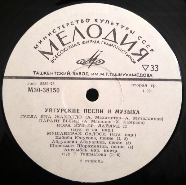 Ансамбль народных инструментов п/у Г. Ташматова ‎– Уйгурские песни и музыка