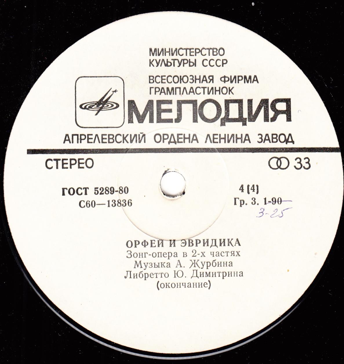 Орфей и Эвридика (Зонг-опера в 2-х частях)