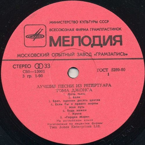 Лучшие песни из репертуара Тома Джонса