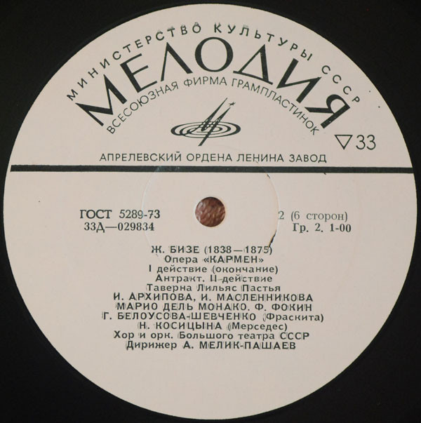 Ж. БИЗЕ (1838–1875) «Кармен», опера в 4-х действиях