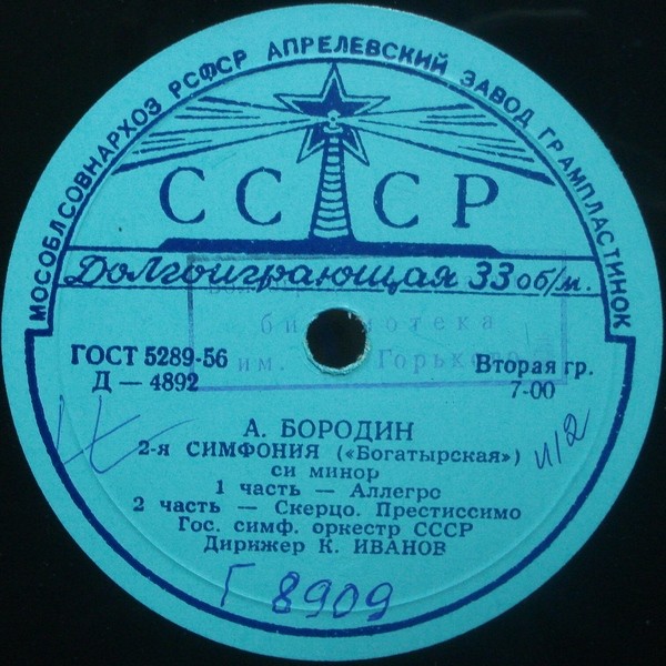 А. БОРОДИН (1833-1887) Симфония №2 «Богатырская» (ГСО СССР, К. Иванов)