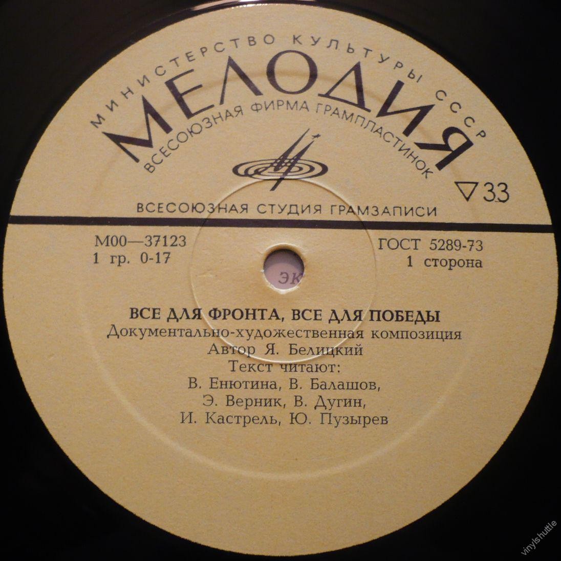 Все для фронта, все для победы