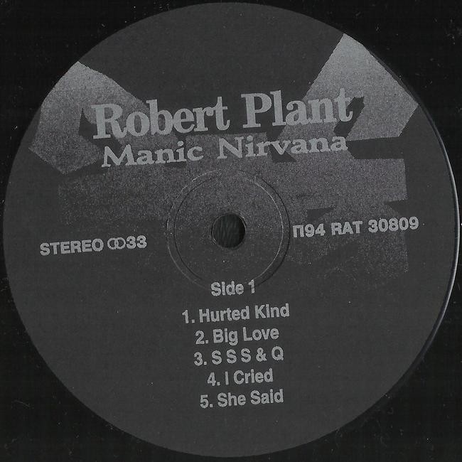 ROBERT PLANT. Manic Nirvana