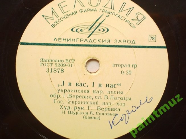 Украинский нар. хор п/у Г. Веревки - I в вас i в нас / Ой там на точку, на базарi