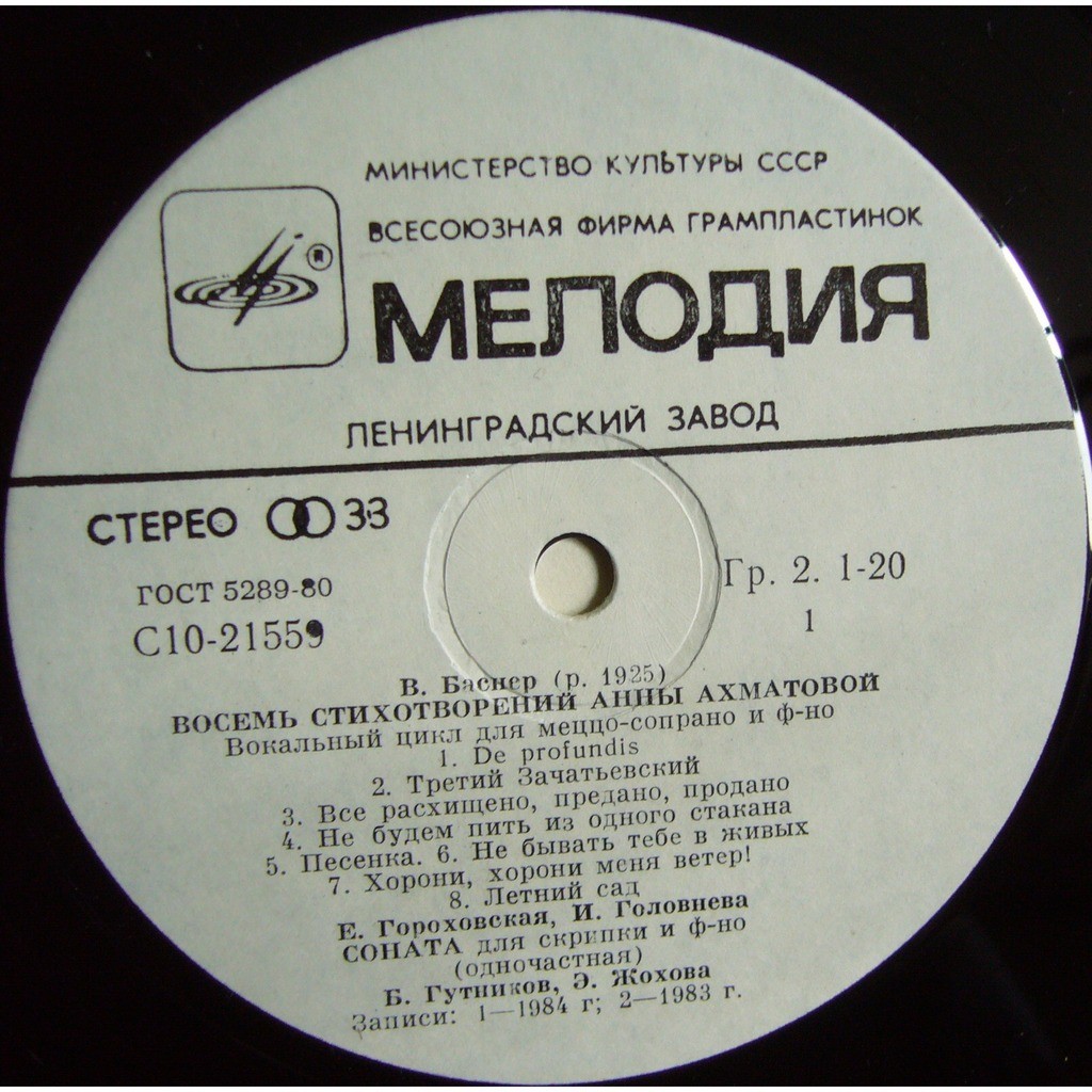 В. БАСНЕР (1925). Композиторы Ленинграда