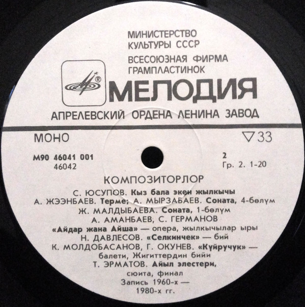 МЕЛОДИИ АЛА-ТОО (альбом № 4)